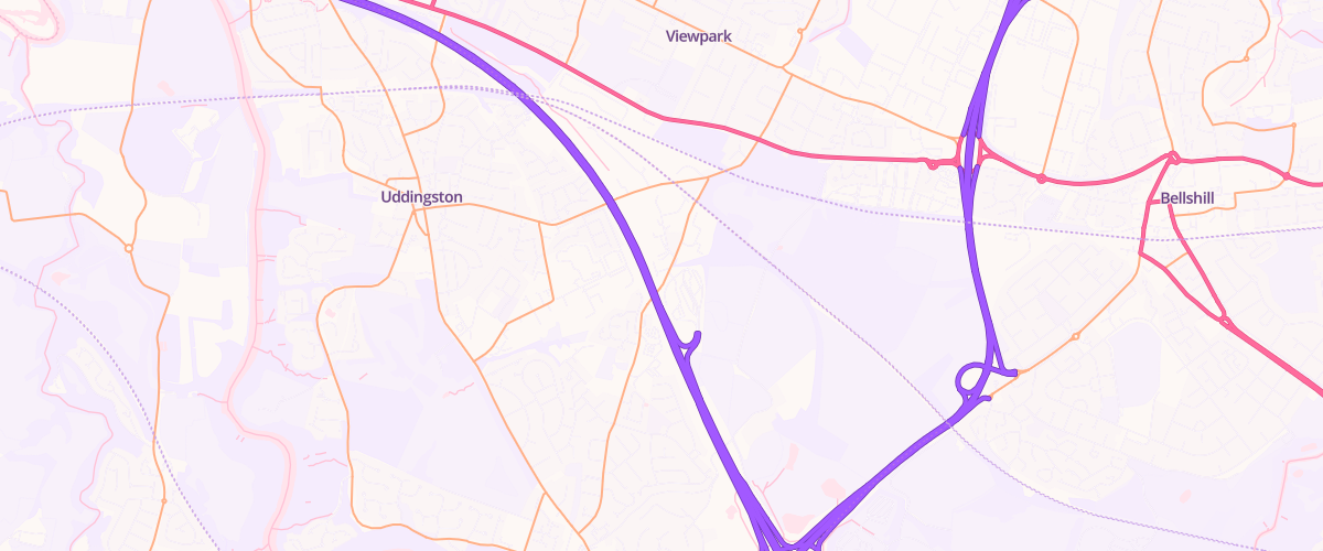 Map showing the location of Asda Bothwell Express Petrol