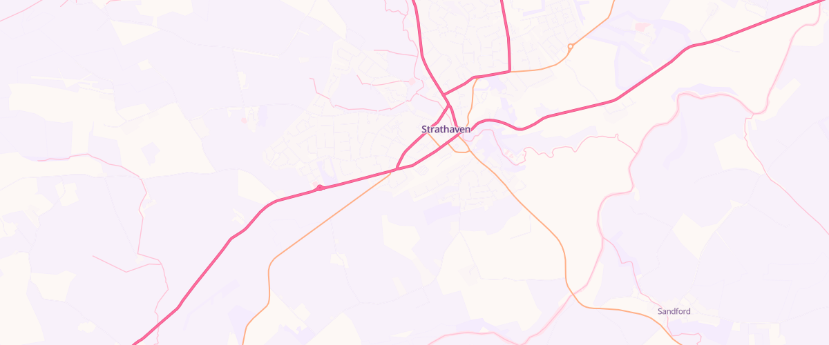 Map showing the location of Sainsburys Strathaven