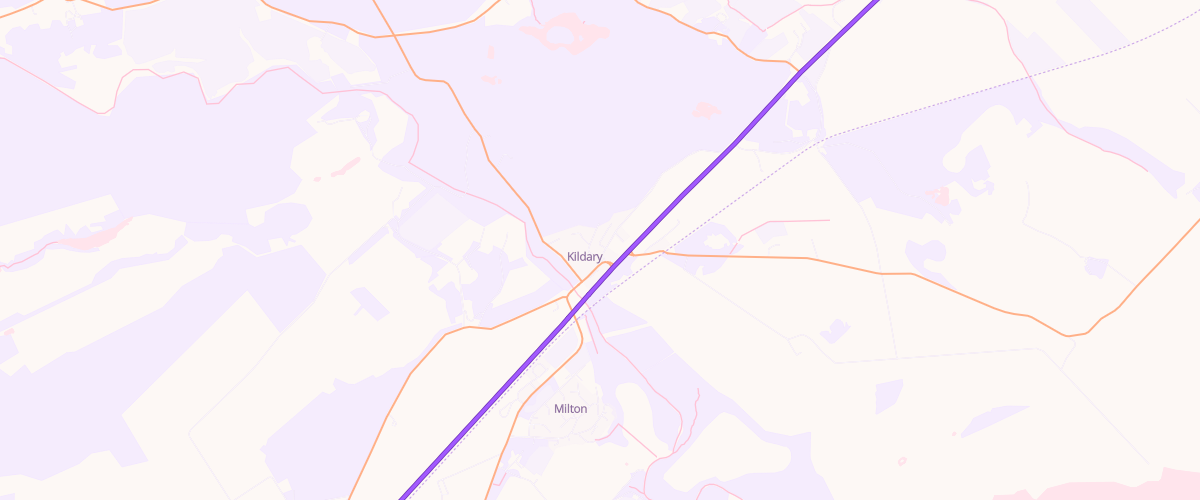 Map showing the location of Kens Garage Kildary