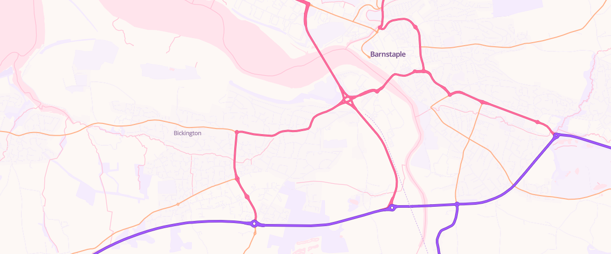 Map showing the location of Stickle Path Service Station