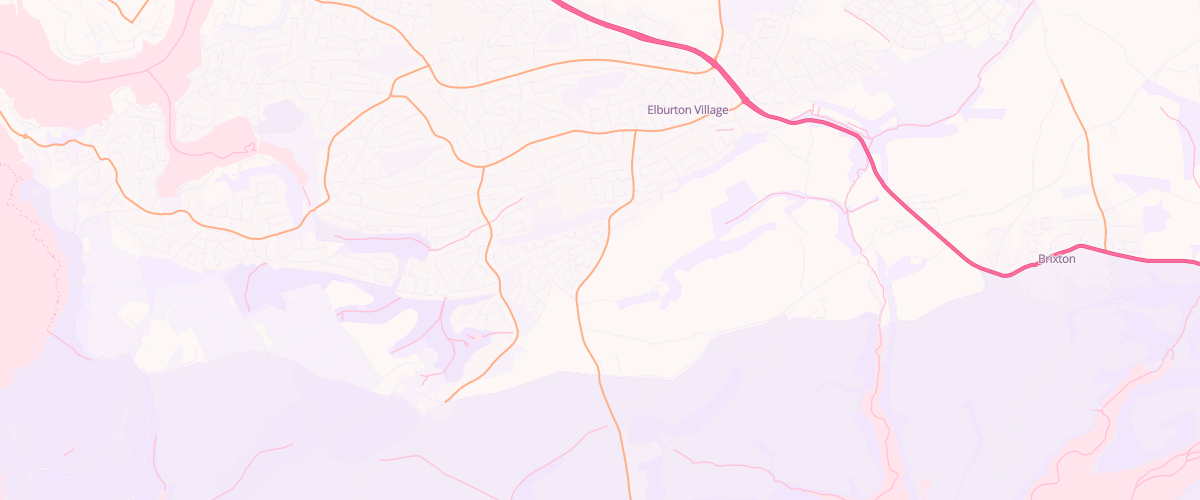 Map showing the location of Asda Wembury Road Express