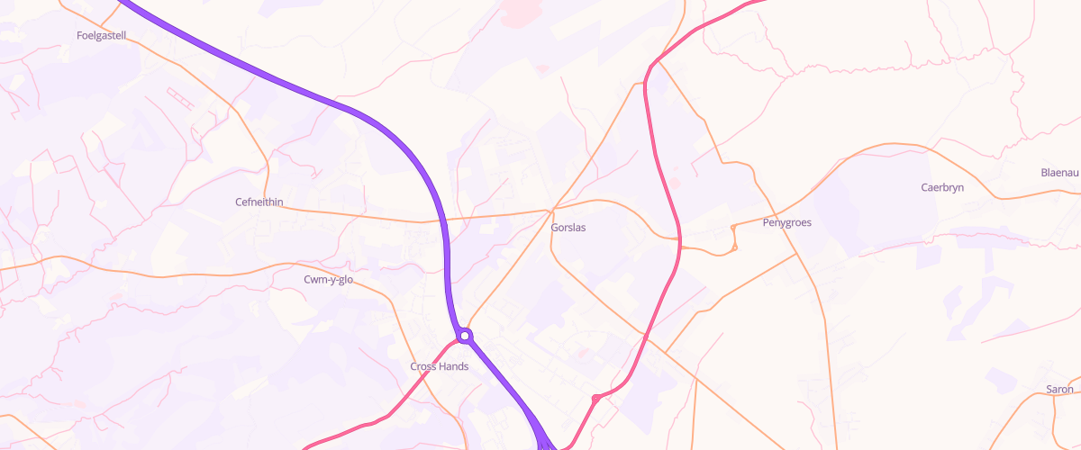 Map showing the location of Mfg Cross Hands