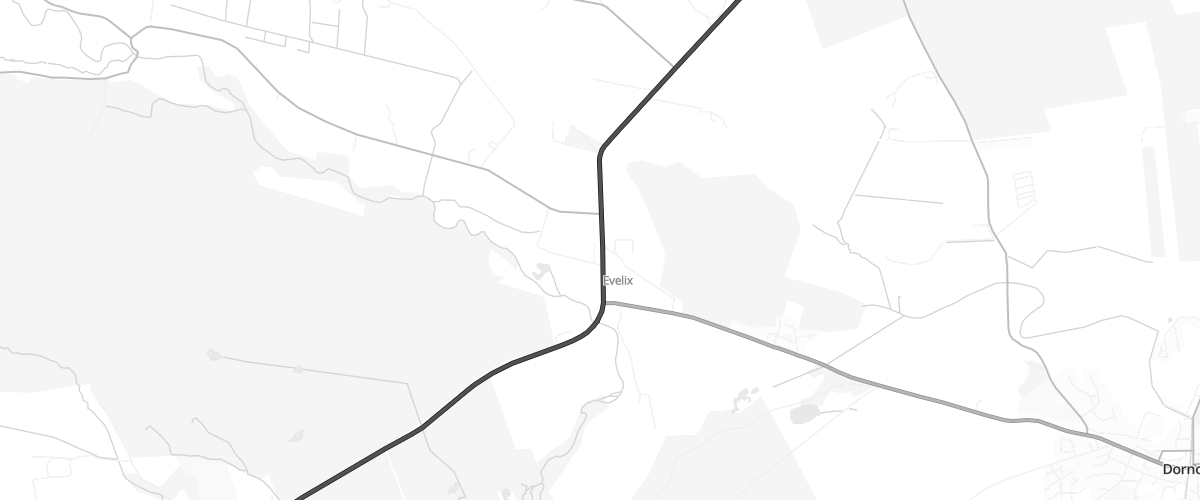 Map showing the location of Evelix Service Station
