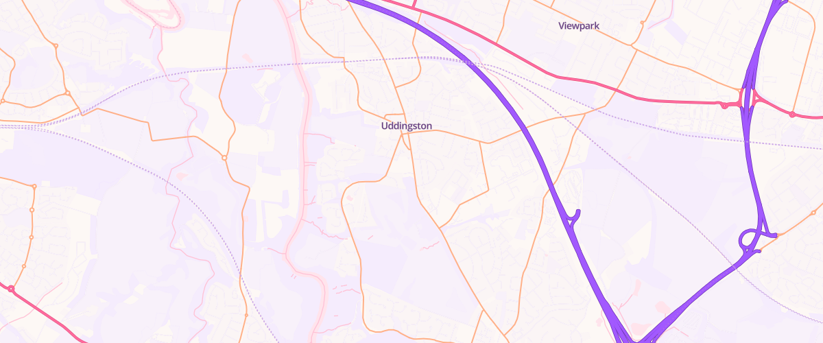 Map showing the location of Sgn Uddingston