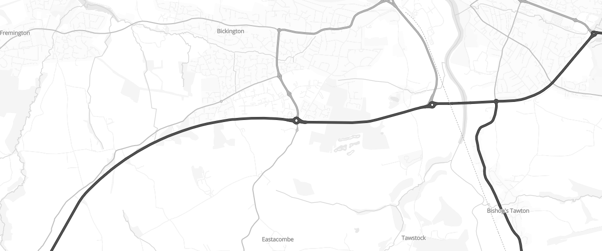Map showing the location of Eg Barnstaple Pfs