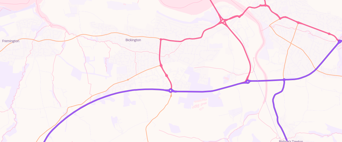 Map showing the location of Sainsburys Barnstaple
