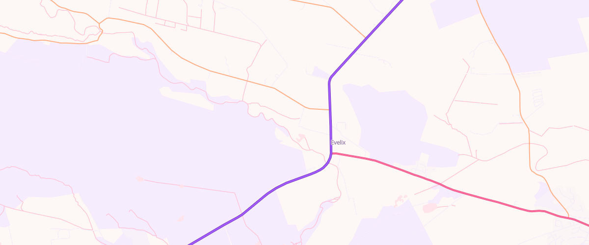 Map showing the location of Evelix Service Station