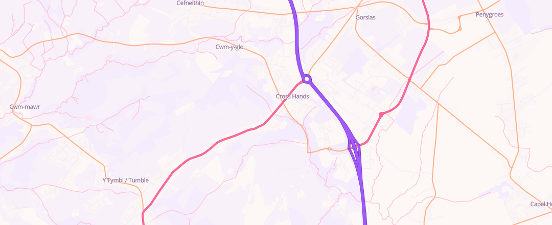 Map showing Melvyn Roberts, Llanelli