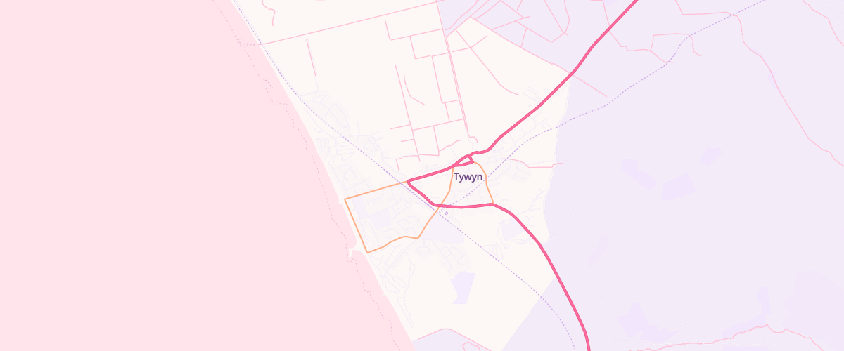 Map showing the location of Br Tywyn
