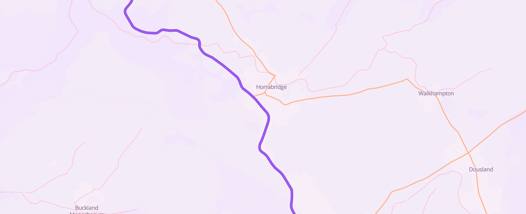 Map showing Manor Garage Horrabridge, Yelverton