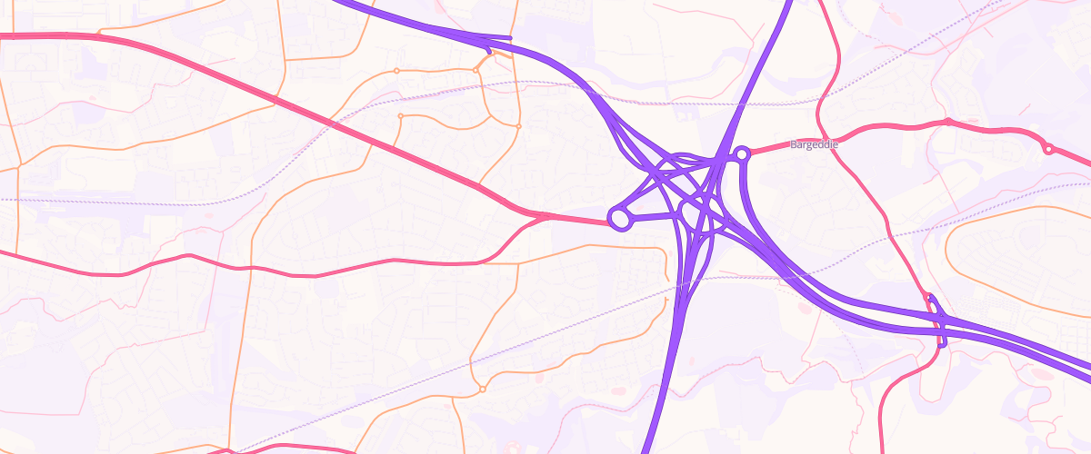 Map showing the location of Mfg Morrisons Glasgow Bailleston