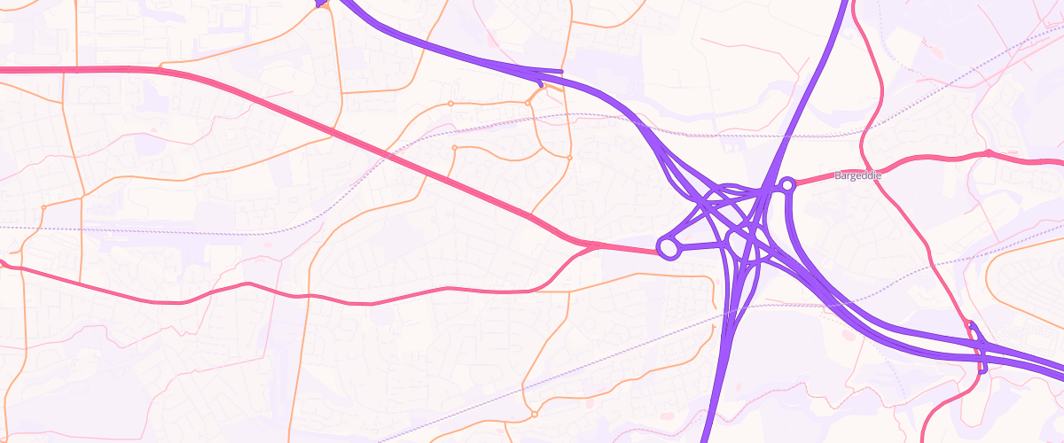 Map showing the location of Asda Garrowhill Express Petrol