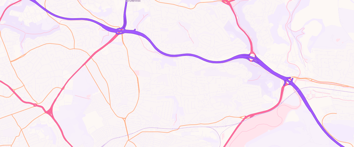 Map showing the location of Compton Esso Express