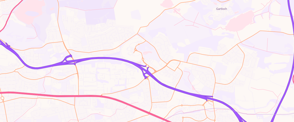 Map showing the location of Mfg Morrisons Glasgow Auchinlea