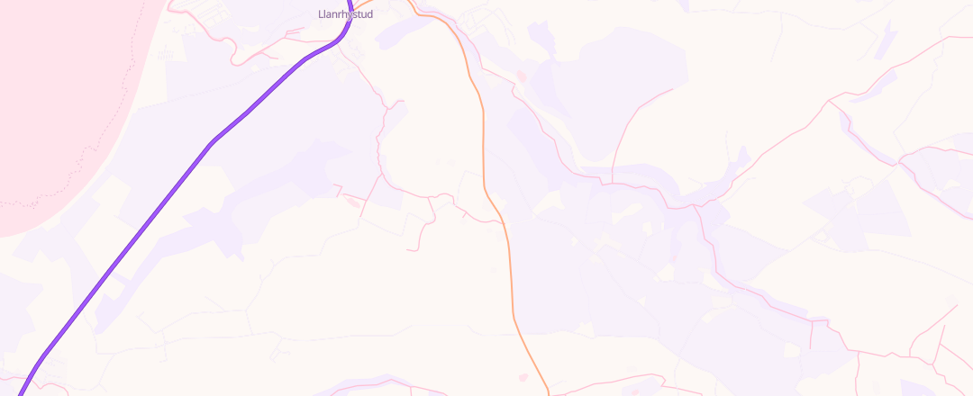 Map showing Islwyn Evans & Son, Llanrhystud