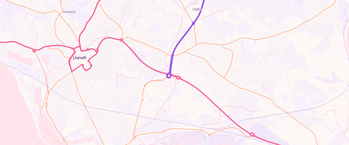 Map showing the location of Mfg Morrisons Llanelli