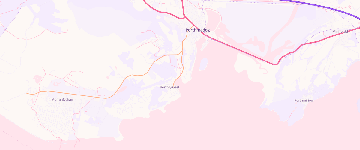 Map showing the location of Glanaber Garage