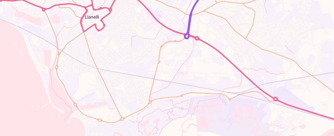 Map showing N/A, Llanelli