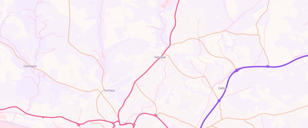 Map showing the location of Mfg Panteg