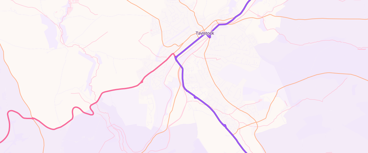 Map showing the location of Tavistock Service Station Ltd