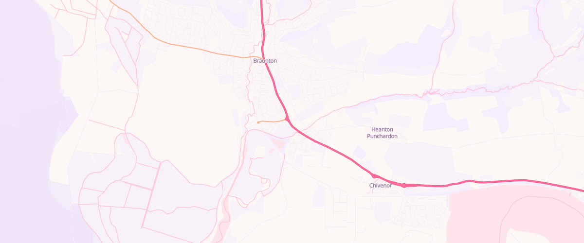 Map showing the location of Oasis Service Station