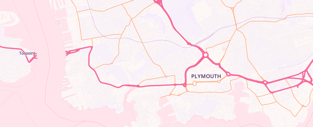Map showing Western Spares, Plymouth