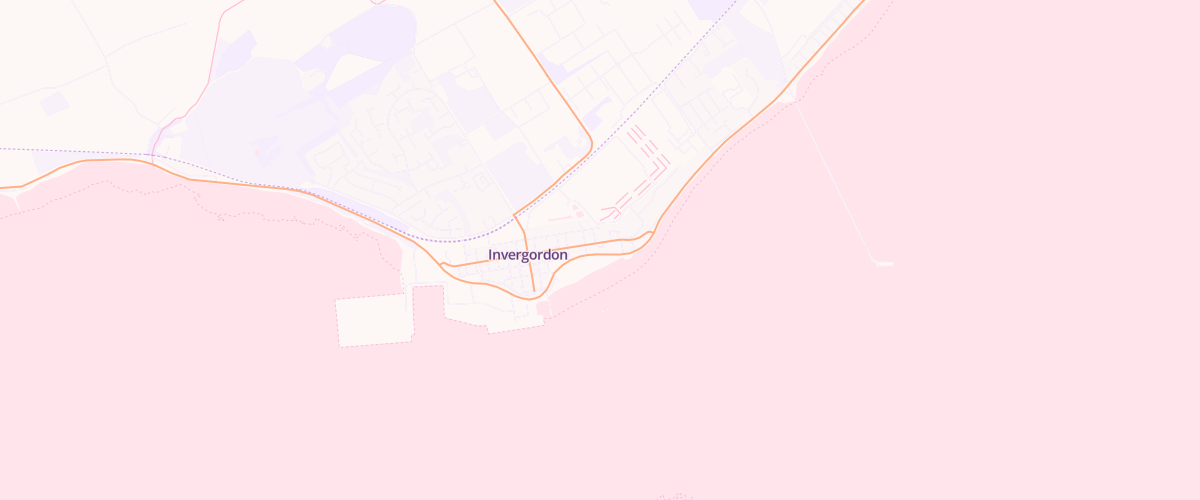 Map showing the location of Invergordon Service Station