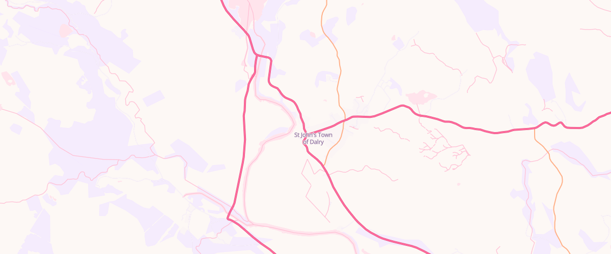 Map showing the location of St Johns Town Services