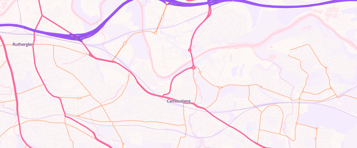 Map showing the location of Mfg Morrisons Glasgow Cambuslang