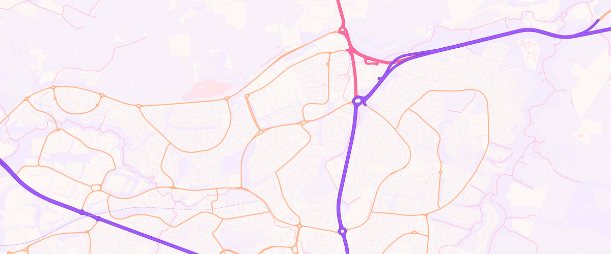 Map showing the location of Mfg Old Coach Road