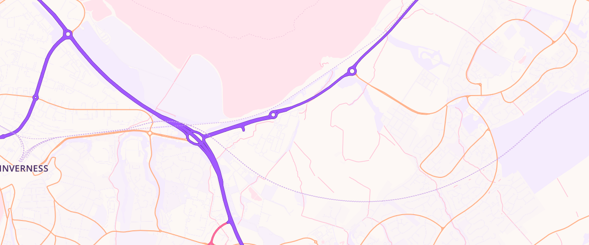 Map showing the location of Inverness Extra Petrol Filling