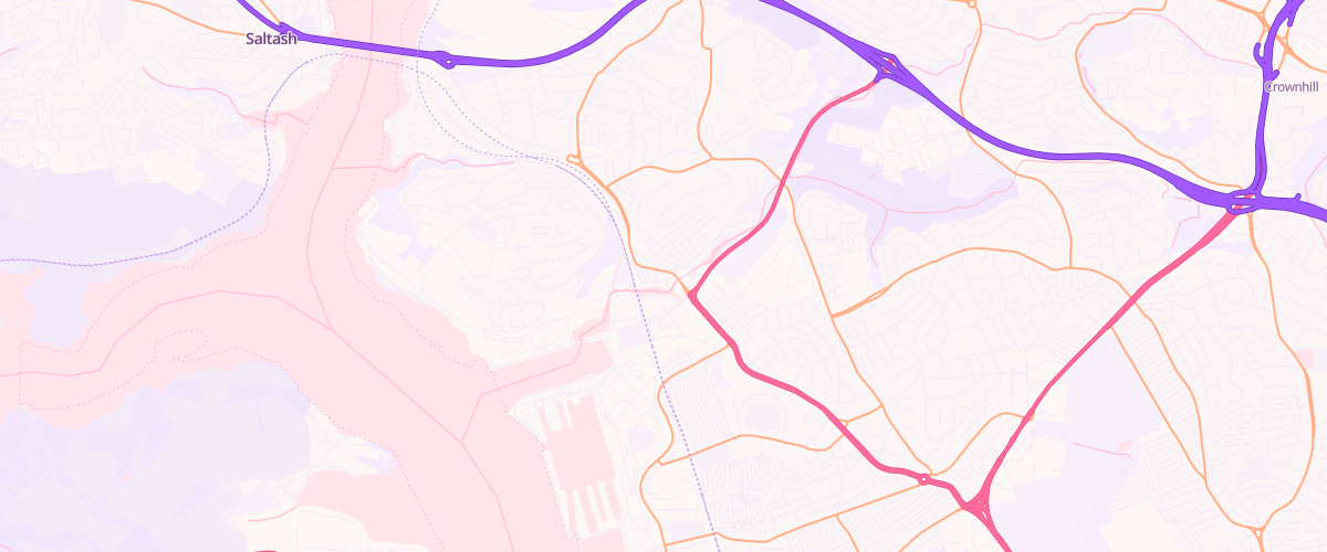 Map showing the location of Westonmill Filling Station