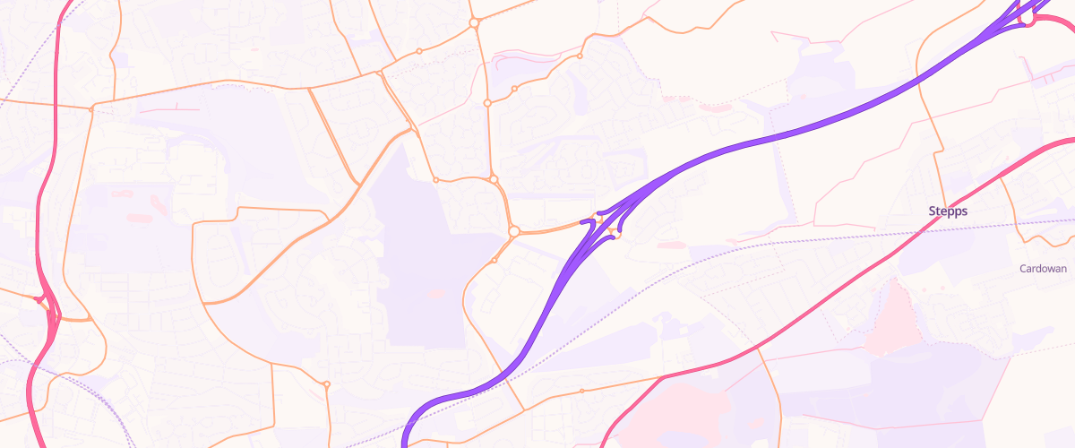 Map showing the location of Asda Robroyston Superstore