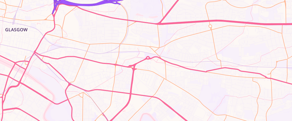 Map showing the location of Asda Glasgow Parkhead Forge
