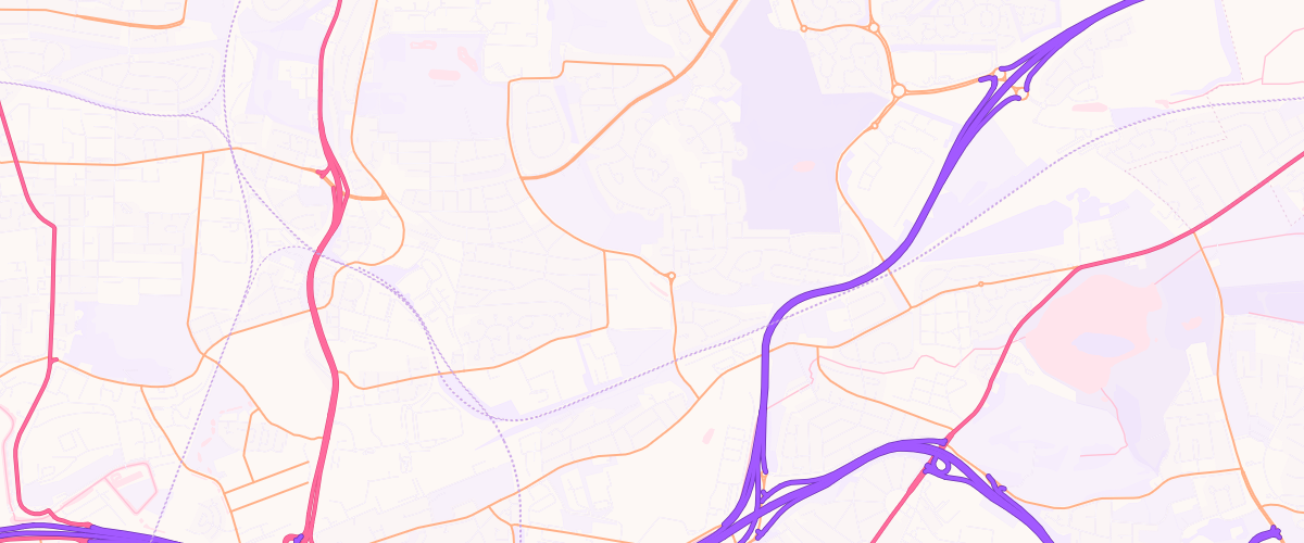 Map showing the location of Broomfield Service Station