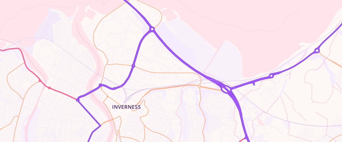 Map showing the location of Kens Garage Inverness