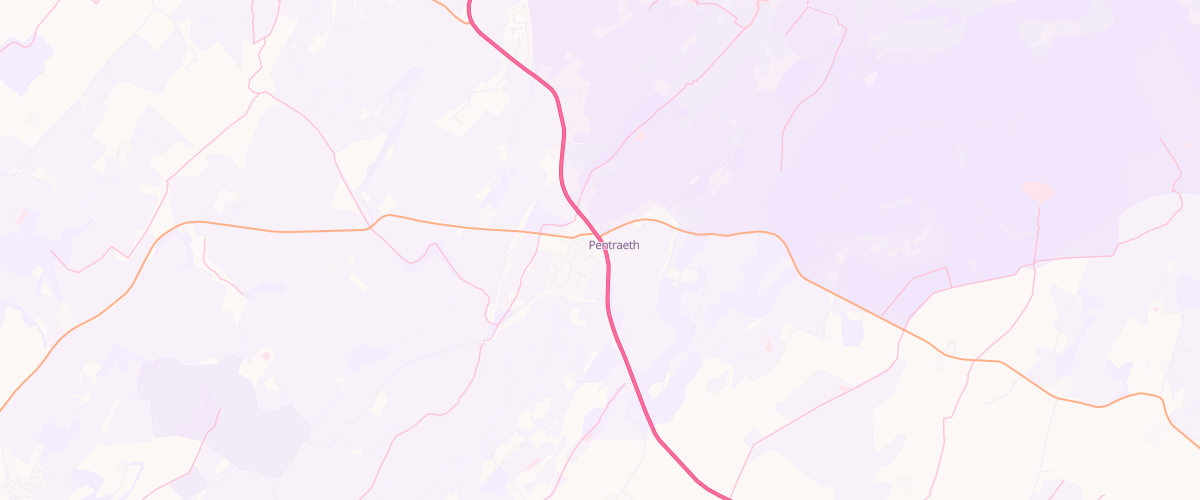 Map showing the location of Pentraeth Services