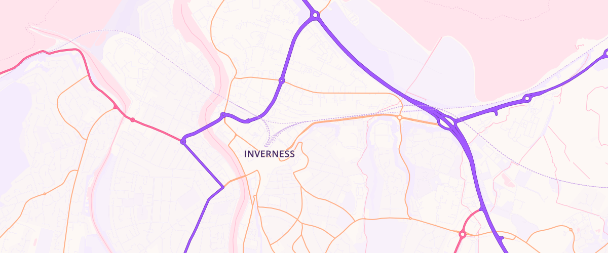 Map showing the location of Mfg Morrisons Inverness