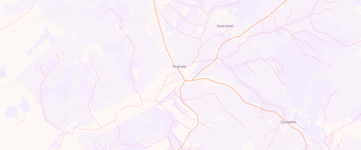 Map showing the location of Asda Pontyates Express Petrol