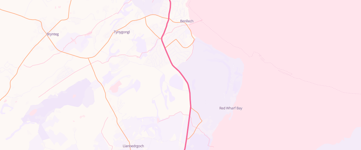 Map showing the location of Parc Bach Ltd