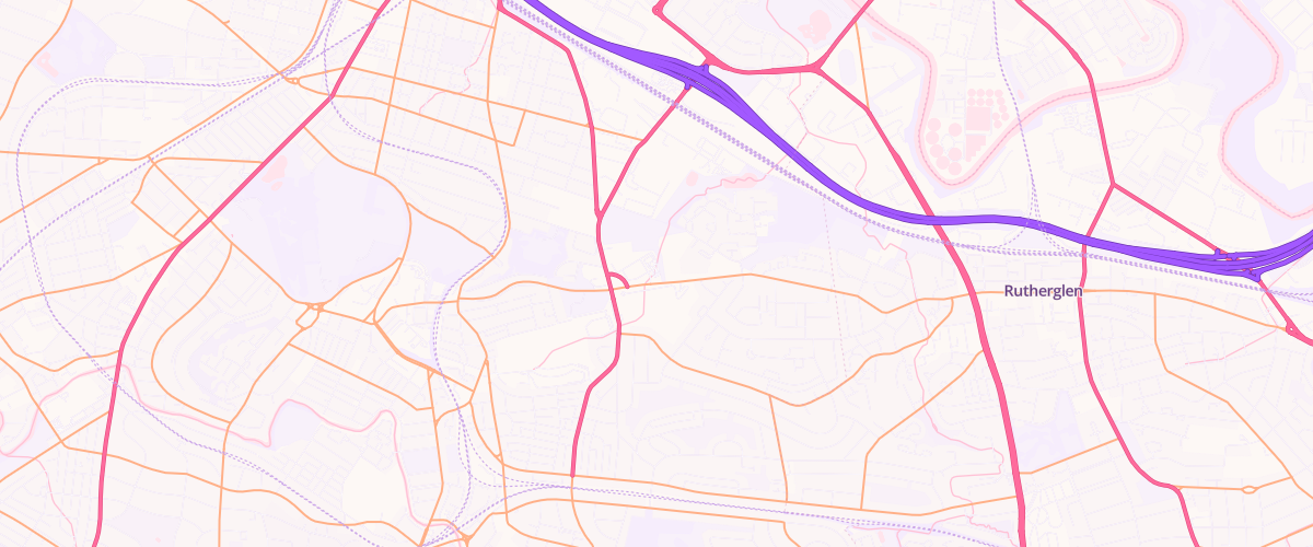 Map showing the location of Asda Toryglen Superstore