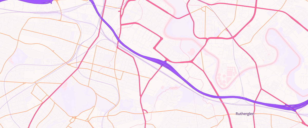 Map showing the location of Asda Polmadie Express Petrol