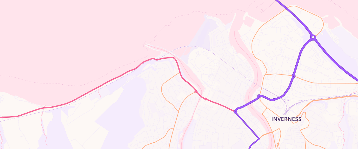 Map showing the location of Black Park Service Station