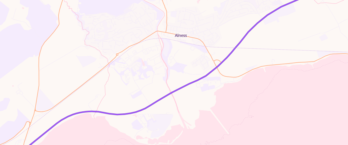 Map showing the location of Mfg Morrisons Alness