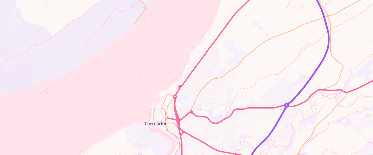 Map showing the location of Mfg Morrisons Caernarfon