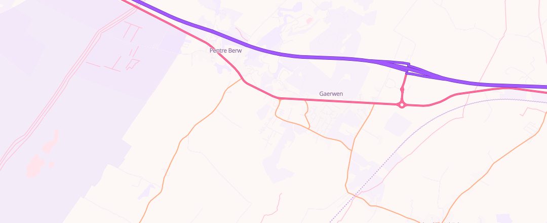 Map showing Blue Garage, Anglesey