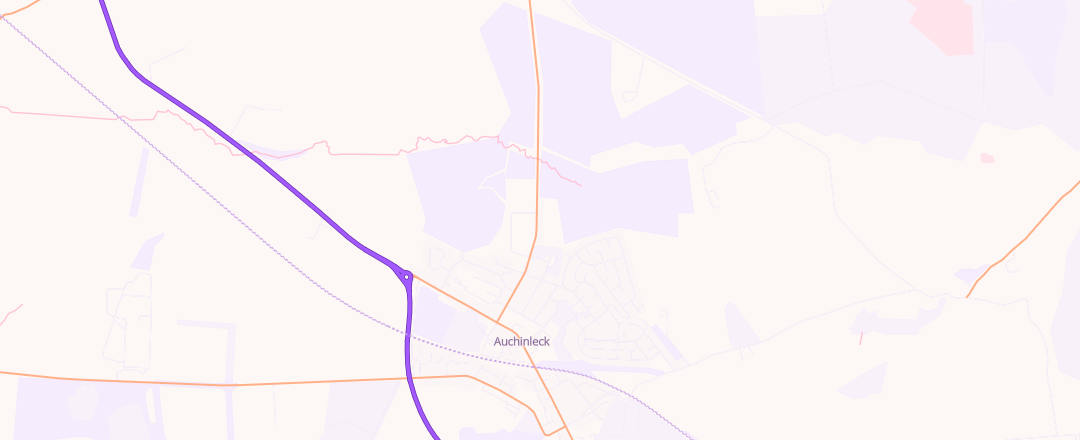 Map showing M J Motors, Cumnock