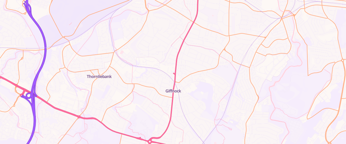 Map showing the location of Mfg Morrisons Glasgow Giffnock