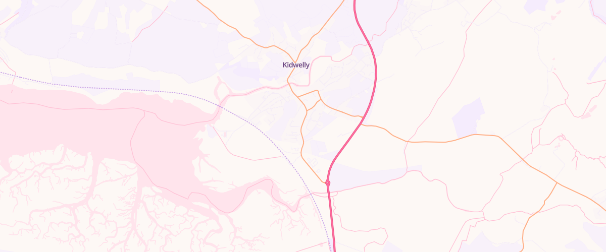 Map showing the location of Gravells Service Station