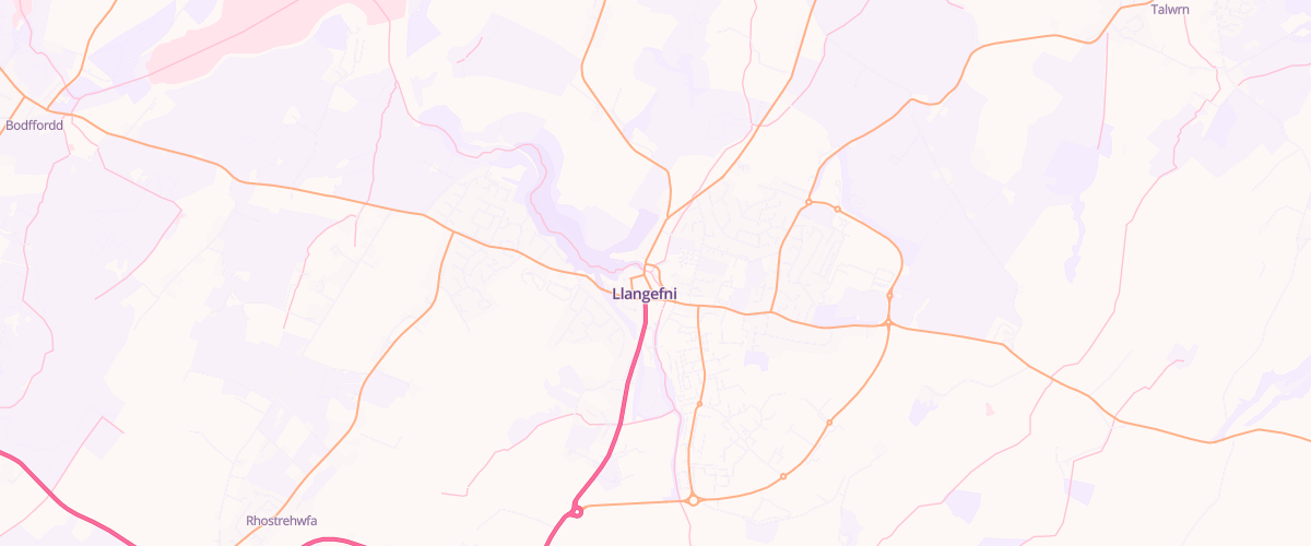 Map showing the location of Asda Llangefni Supermarket